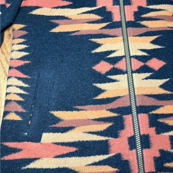 Pendleton South Western Wool Blend Full Zip Funnel Neck Winter Jacket Coat M - Picture 5 of 15